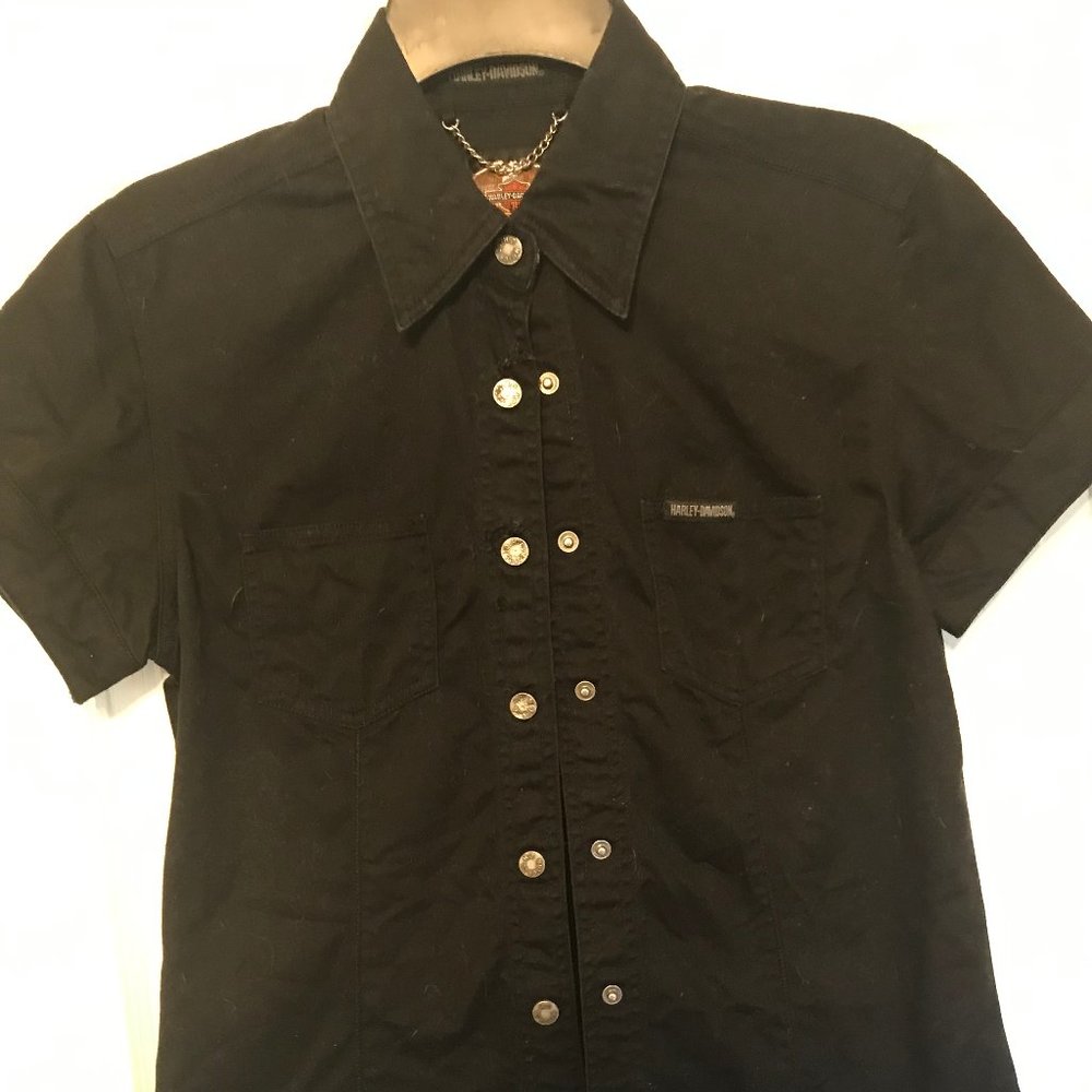 Snap Button Baby Doll Top (Harley Davidson)